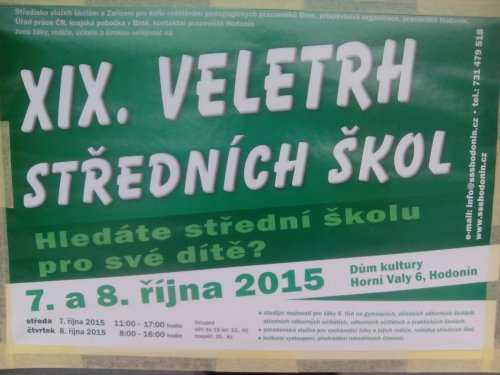 Naše škola se prezentovala na veletrhu vzdělávání
